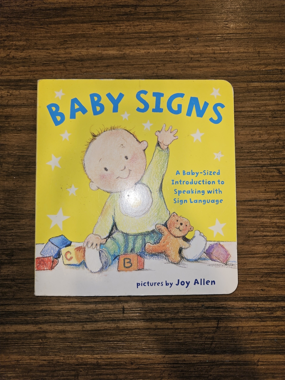 Baby Signs Board Book - Yellow - Joy Allen Pictures